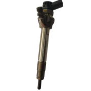 Full side profile of a genuine used Bosch fuel injector for a BMW B47 diesel engine, showing the nozzle and metal body. Salvaged and inspected by Smart Drive Car Parts
