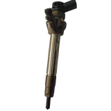 Full side profile of a genuine used Bosch fuel injector for a BMW B47 diesel engine, showing the nozzle and metal body. Salvaged and inspected by Smart Drive Car Parts