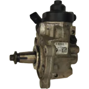 Side profile of a genuine Bosch high-pressure fuel pump showing the factory sticker with part numbers 0445010764 and 8511626.