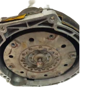 The front bellhousing and torque converter assembly of a tested, second-hand BMW GA8HP50Z automatic transmission, ready for installation .